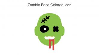 Zombie Face Colored Icon In Powerpoint Pptx Png And Editable Eps Format