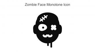 Zombie Face Monotone Icon In Powerpoint Pptx Png And Editable Eps Format