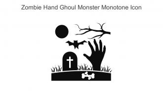 Zombie Hand Ghoul Monster Monotone Icon In Powerpoint Pptx Png And Editable Eps Format