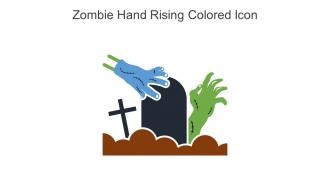 Zombie Hand Rising Colored Icon In Powerpoint Pptx Png And Editable Eps Format