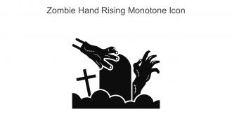 Zombie Hand Rising Monotone Icon In Powerpoint Pptx Png And Editable Eps Format
