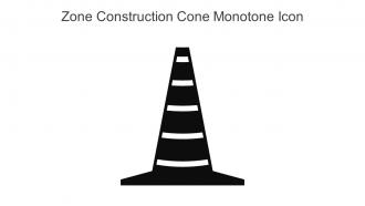 Zone Construction Cone Monotone Icon In Powerpoint Pptx Png And Editable Eps Format