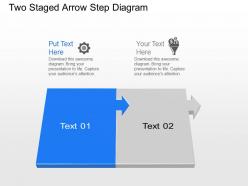 Zr Two Staged Arrow Step Diagram Powerpoint Template