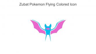 Zubat Pokemon Flying Colored Icon In Powerpoint Pptx Png And Editable Eps Format