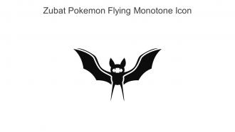 Zubat Pokemon Flying Monotone Icon In Powerpoint Pptx Png And Editable Eps Format