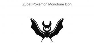 Zubat Pokemon Monotone Icon In Powerpoint Pptx Png And Editable Eps Format