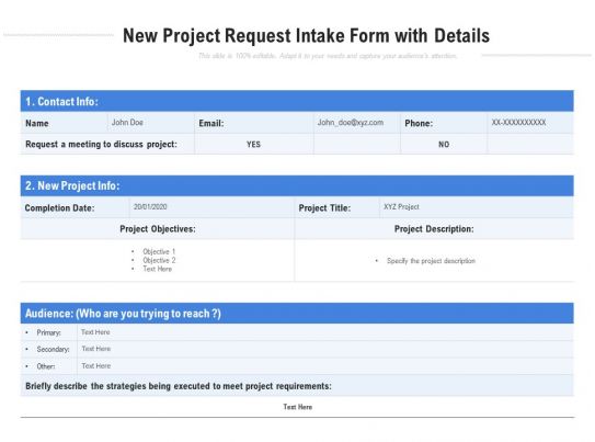 Project Intake - Slide Team