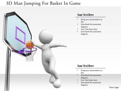 0115 3d man jumping for basket in game ppt graphics icons