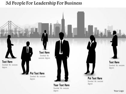 0115 3d people for leadership for business powerpoint template