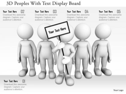 0115 3d peoples with text display board ppt graphics icons