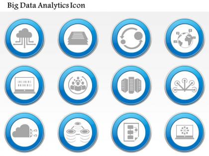 0115 big data analytics cloud networking storage servers computing icon set ppt slide