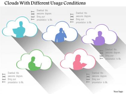 0115 clouds with different usage conditions powerpoint template