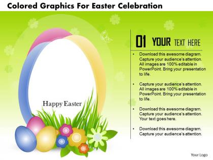 0115 colored graphics for easter celebration powerpoint template