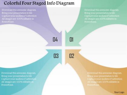 0115 colorful four staged info diagram powerpoint template
