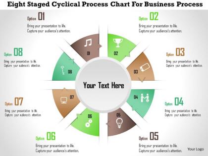 0115 eight staged cyclical process chart for business process powerpoint template