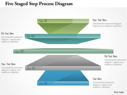 0115 five staged step process diagram powerpoint template