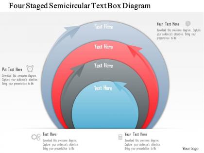 0115 four staged semicircular text box diagram powerpoint template