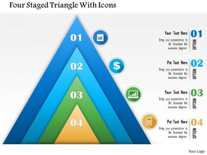 0115 four staged triangle with icons powerpoint template