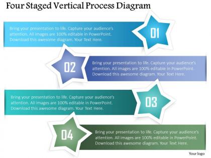 0115 four staged vertical process diagram powerpoint template
