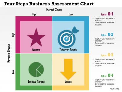 0115 four steps business assessment chart powerpoint template