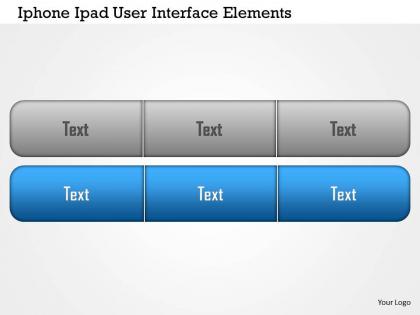 0115 grey and blue user interface for ipad and iphone powerpoint template