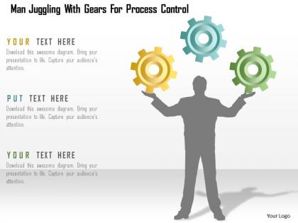0115 man juggling with gears for process control powerpoint template