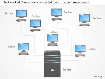 0115 networked computers connected to centralized mainframe ppt slide