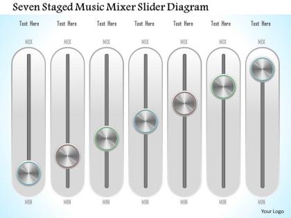 0115 seven staged music mixer slider diagram powerpoint template