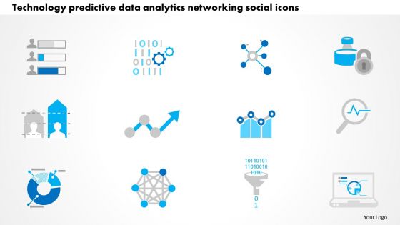 0115 technology predictive data analytics networking social icons ppt slide