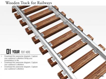 0115 wooden track for railways image graphics for powerpoint