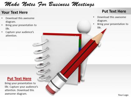 0214 make notes for business meetings ppt graphics icons powerpoint