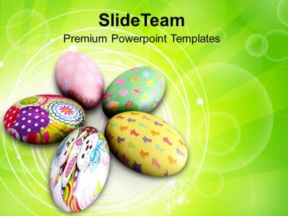 0313 painted circular easter eggs holidays powerpoint templates ppt themes and graphics