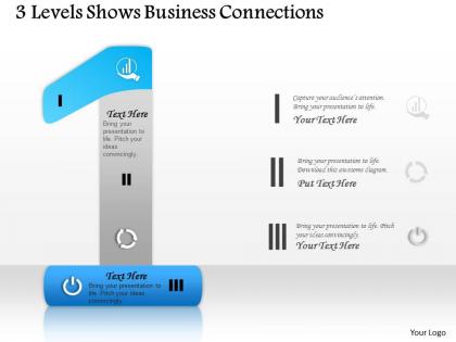 0314 business ppt diagram 3 levels shows business connections powerpoint template