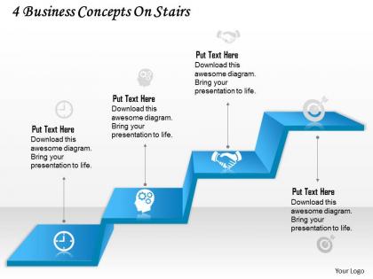0314 business ppt diagram 4 business concepts on stairs powerpoint template