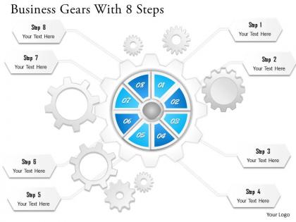 0314 business ppt diagram business gears with 8 steps powerpoint template