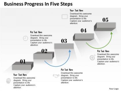 0314 business ppt diagram business progress in five steps powerpoint template