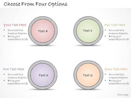 0314 business ppt diagram choose from four options powerpoint template
