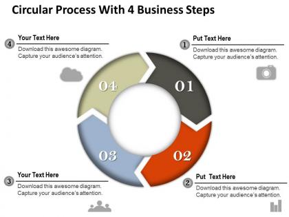 0314 business ppt diagram circular process with 4 business steps powerpoint template