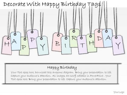 0314 business ppt diagram decorate with happy birthday tags powerpoint templates