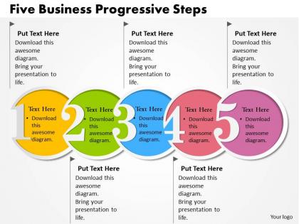 0314 business ppt diagram five business progressive steps powerpoint template