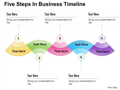 0314 business ppt diagram five steps in business timeline powerpoint template