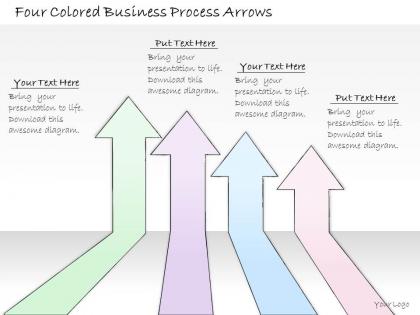 0314 business ppt diagram four colored business process arrows powerpoint templates