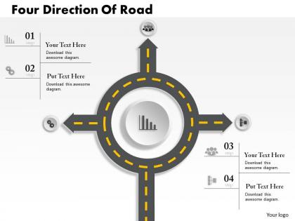0314 business ppt diagram four direction of road powerpoint template