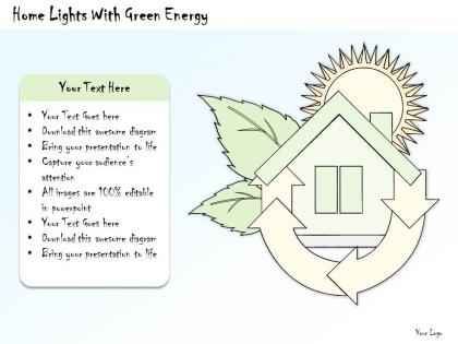 0314 business ppt diagram home lights with green energy powerpoint template