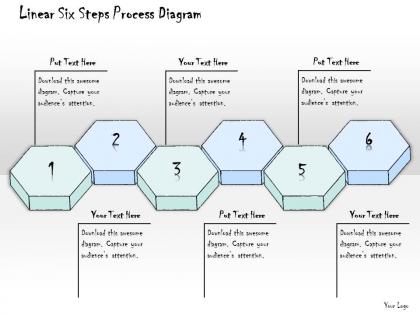 0314 business ppt diagram linear six steps process diagram powerpoint templates