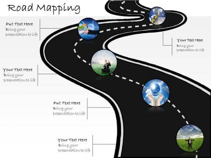 0314 business ppt diagram road mapping for strategy and innovation powerpoint template