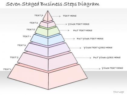 0314 business ppt diagram seven staged triangular process diagram powerpoint templates