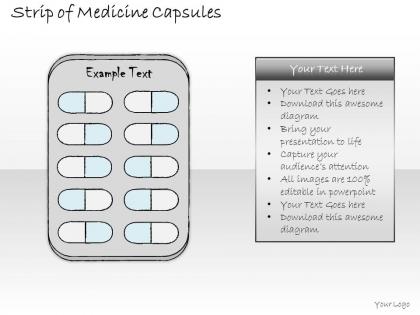 0314 business ppt diagram strip of medicine capsules powerpoint template
