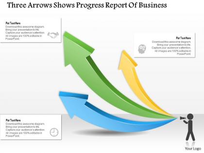 0314 business ppt diagram three arrows shows progress report of business powerpoint template
