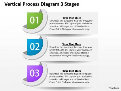 0314 business ppt diagram vertical process diagram 3 stages powerpoint template